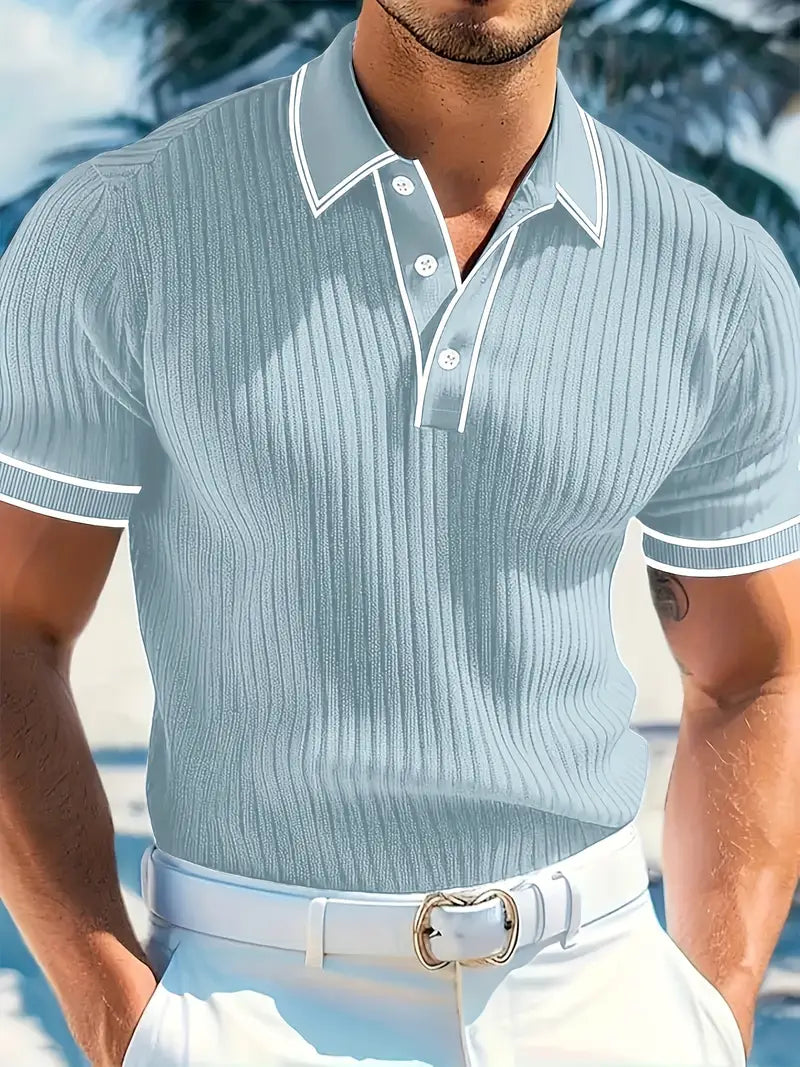Blazer élégance méditerranéenne coupe ajustée structure sur mesure homme – Bleu ciel