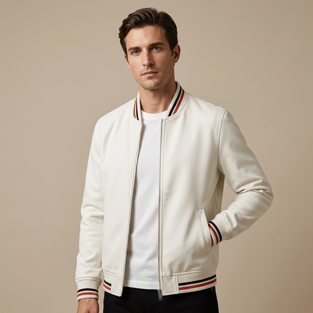 Bomber zippé moderne au chic discret au style intemporel homme – Tanneron