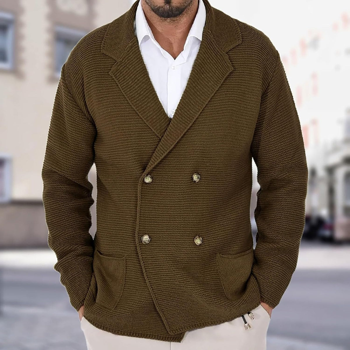Cardigan aspect lainage forme veste