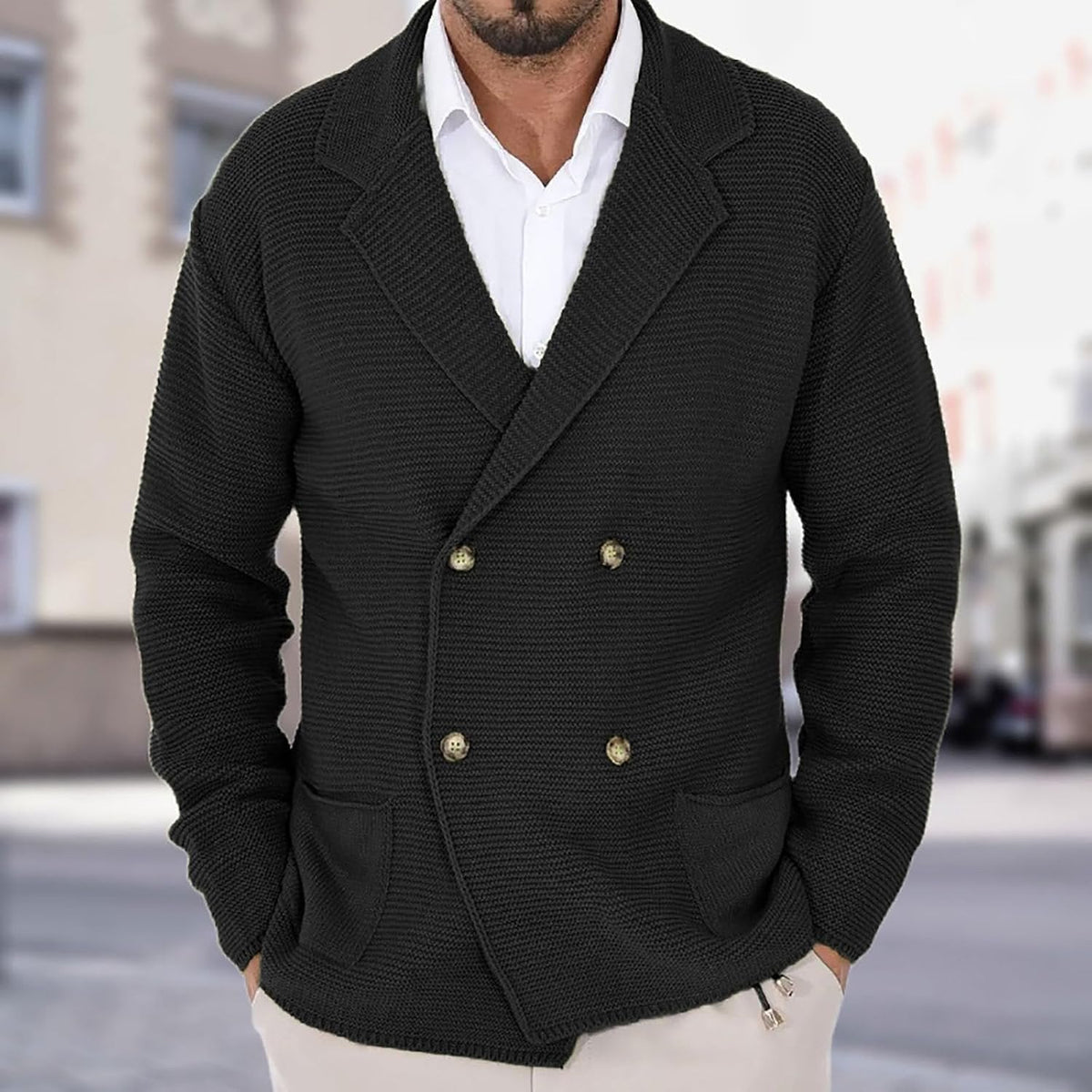 Cardigan aspect lainage forme veste