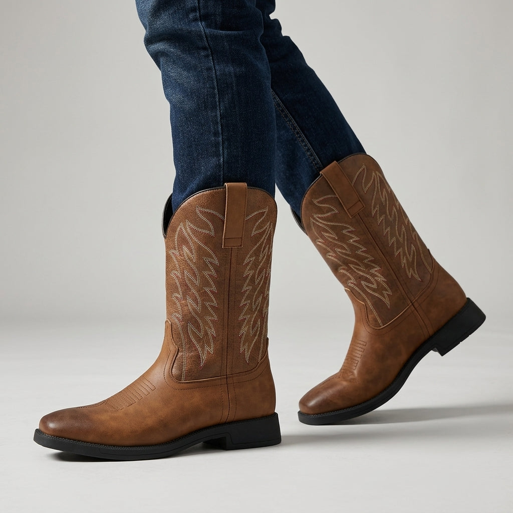 Bottes mi-mollet structurées au style intemporel à la finition soignée homme – Suze