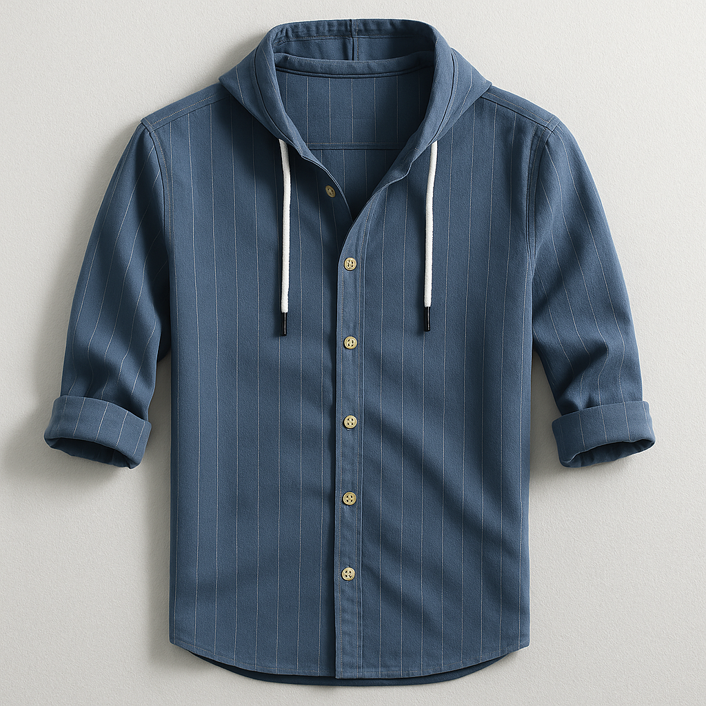 Chemise rayée à capuche
