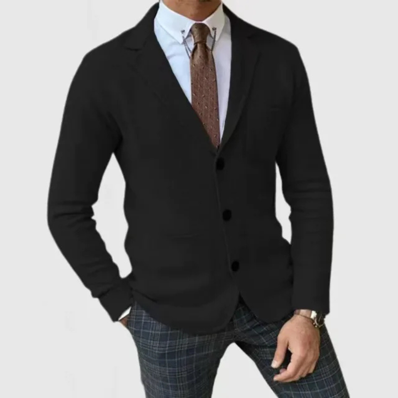 Blazer en maille souple léger coupe ajustée style chic intemporel homme – Candes