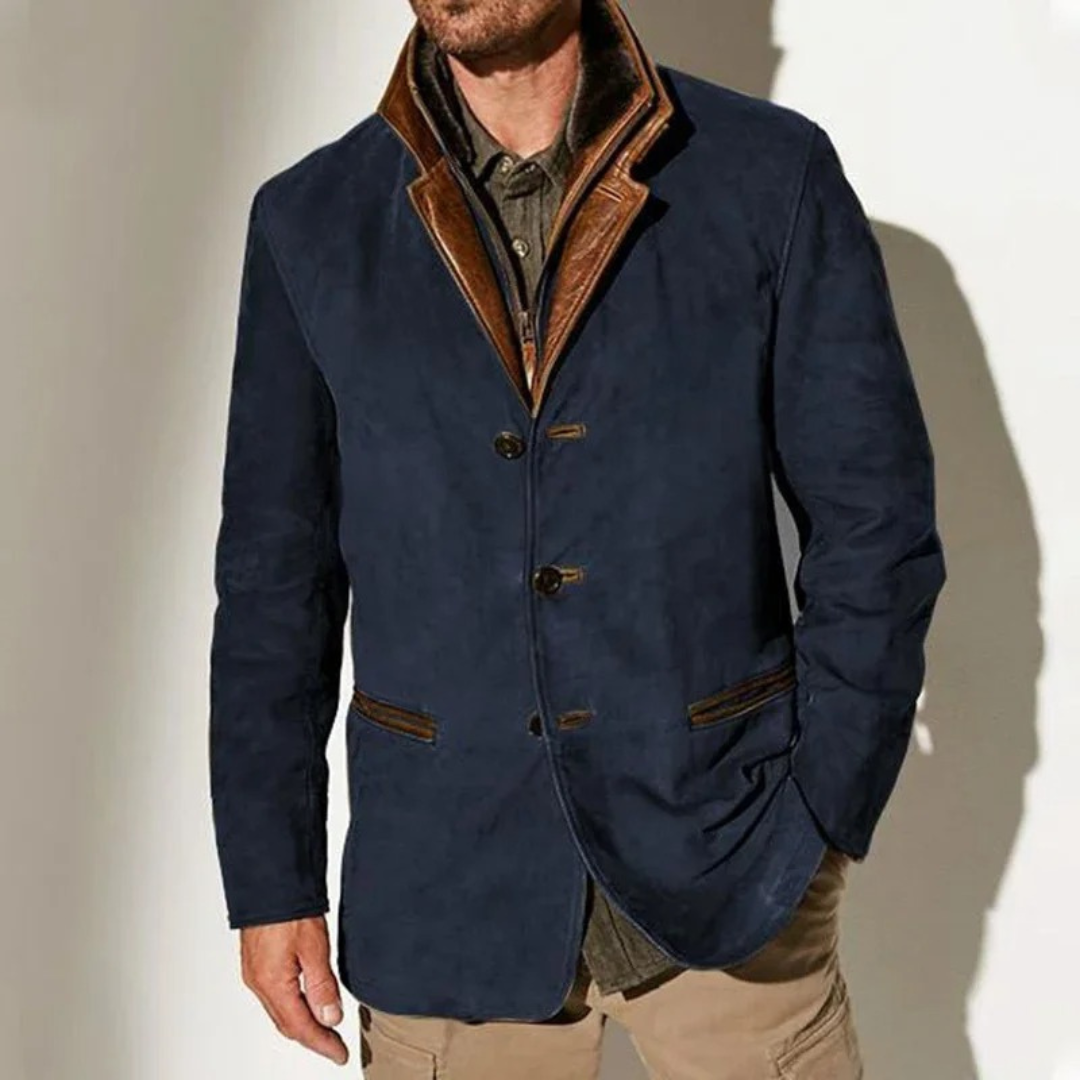 Veste esprit vintage à col droit