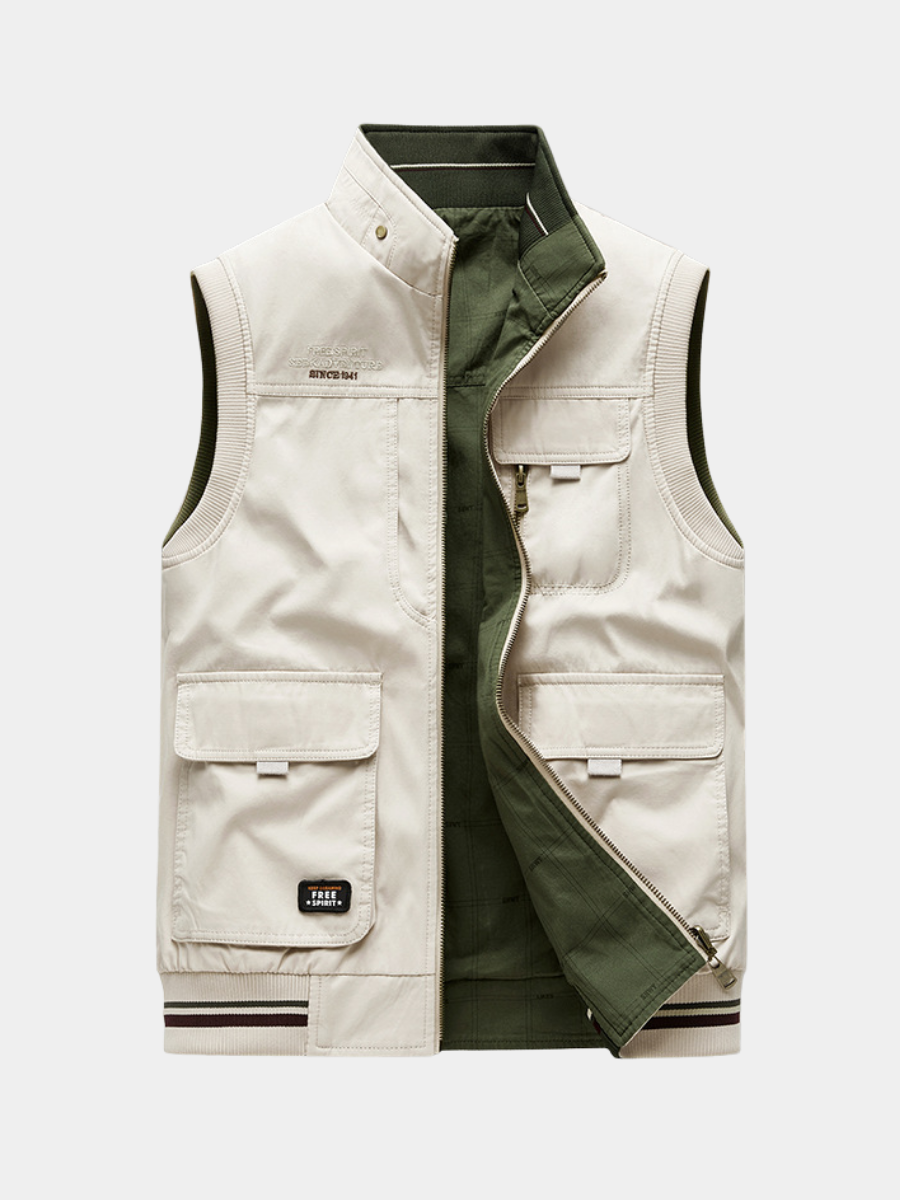 Gilet sans manches de luxe élégance intemporelle et fonctionnelle homme – Cléden