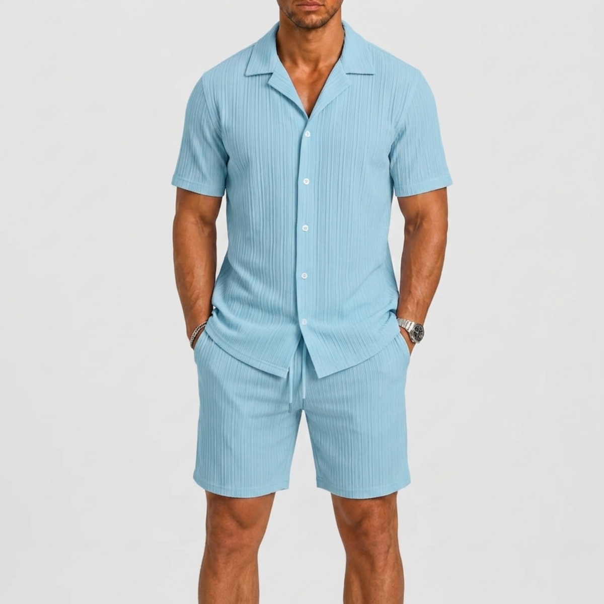 Ensemble d'été deux pièces au style intemporel à la finition soignée homme – Lauris