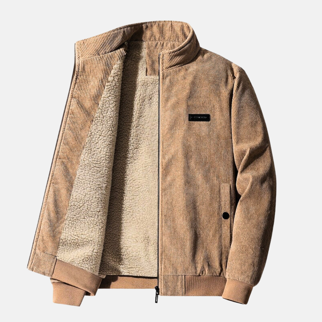 Veste rétro en velours côtelé