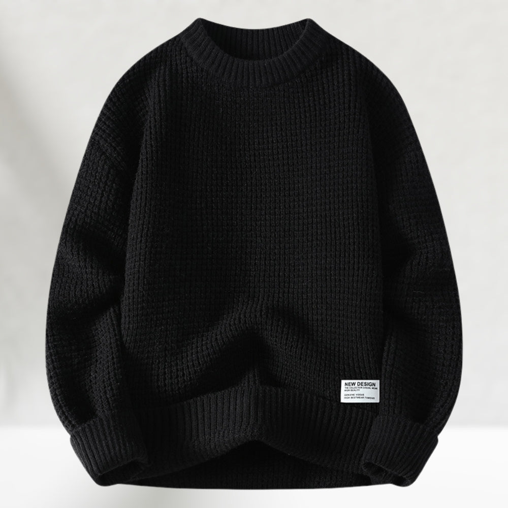 Pull col rond maille nid d'abeille