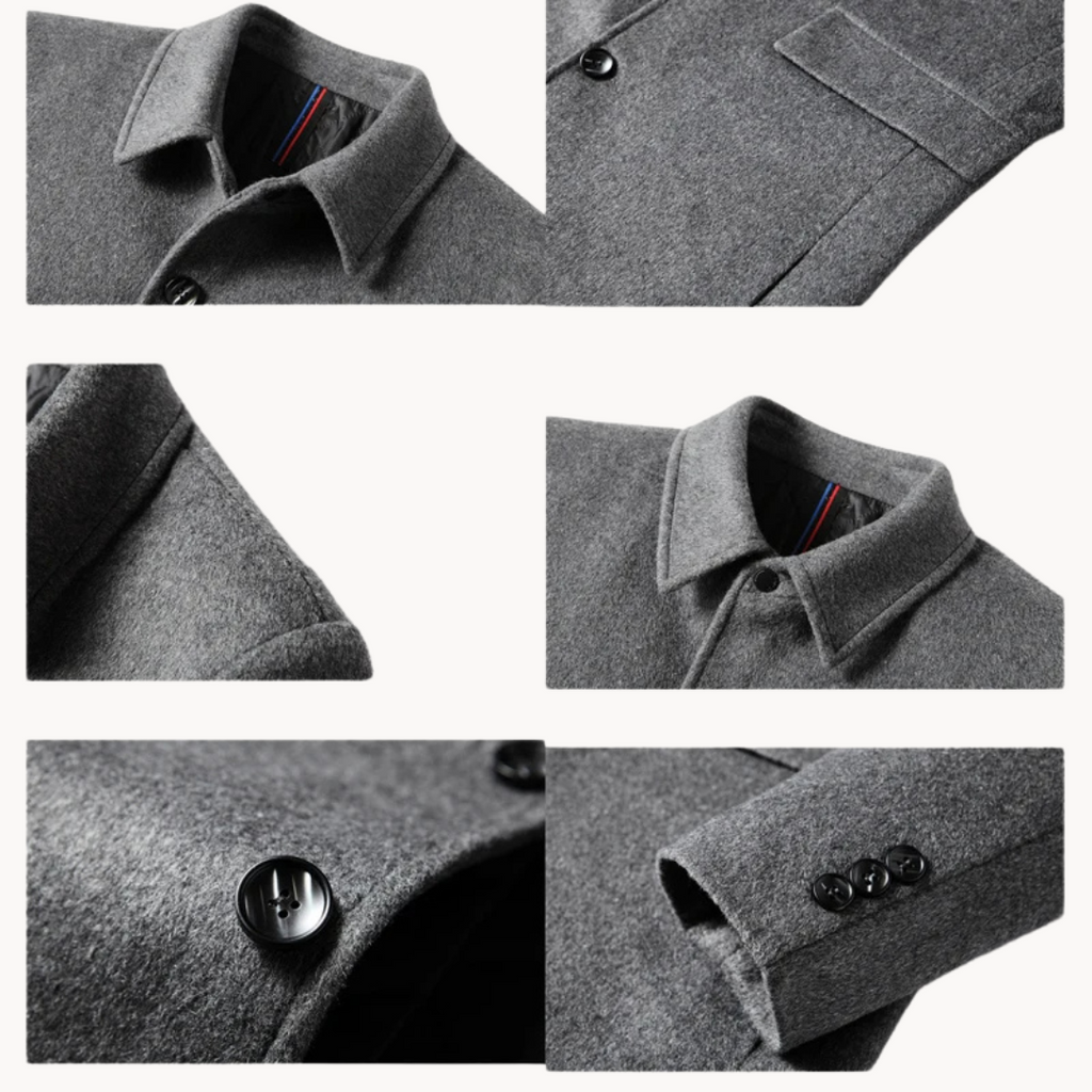 Manteau en laine coupe classique au chic discret homme – Blauvac