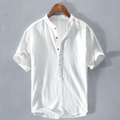Chemise en lin souple coupe décontractée fidèle à la taille homme – Valognes