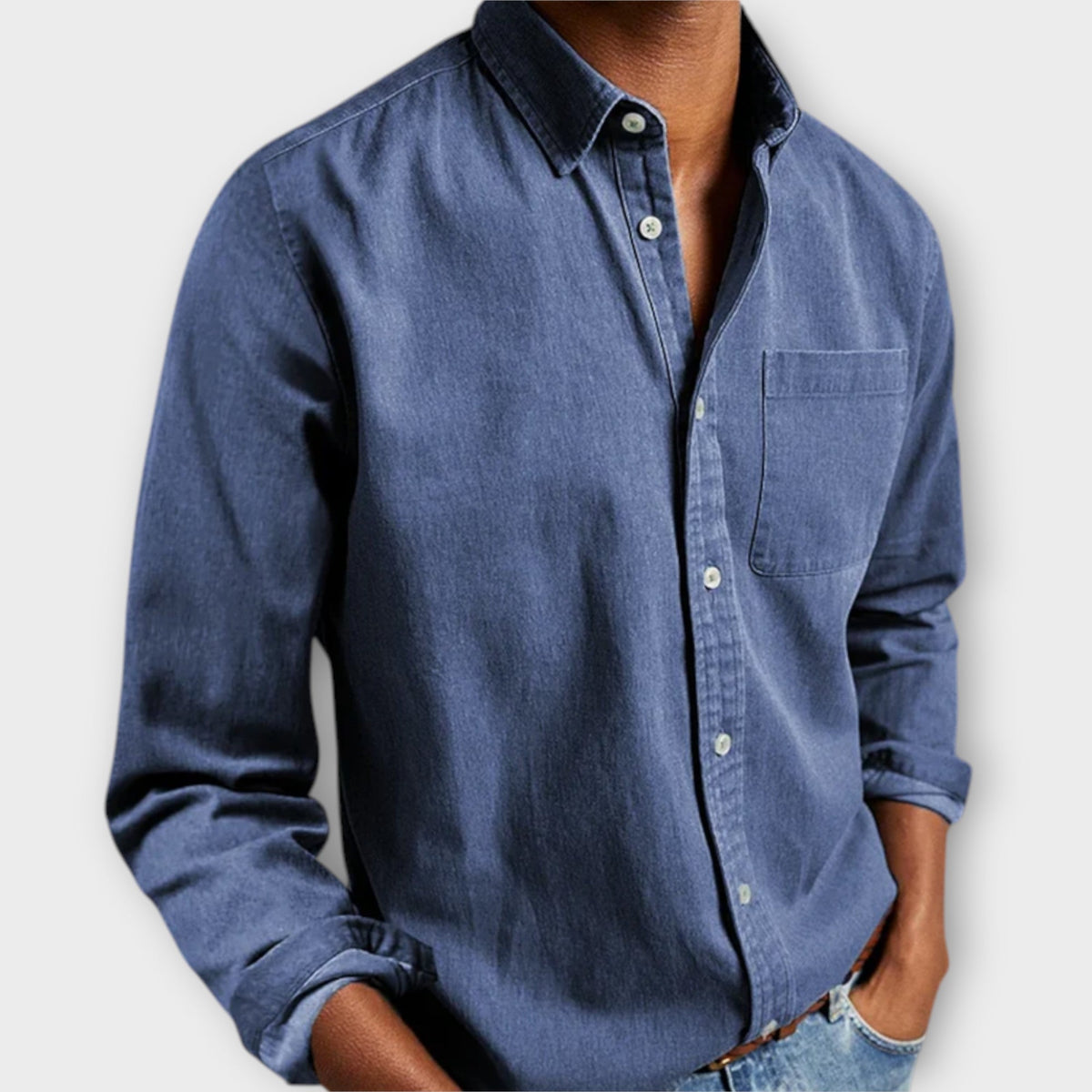 Chemise artisanale polyvalente manches longues au style intemporel homme – Foch