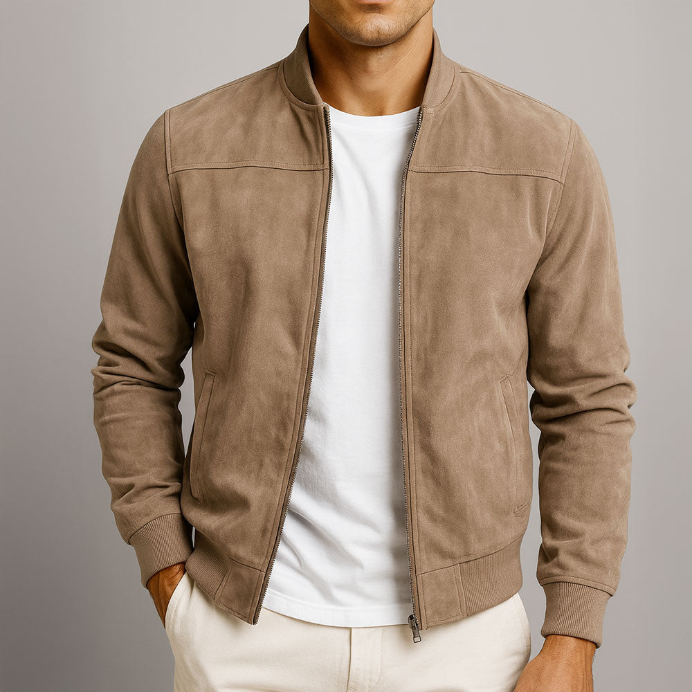 Veste urbaine en cuir suédé au style intemporel homme – Saint-Paul