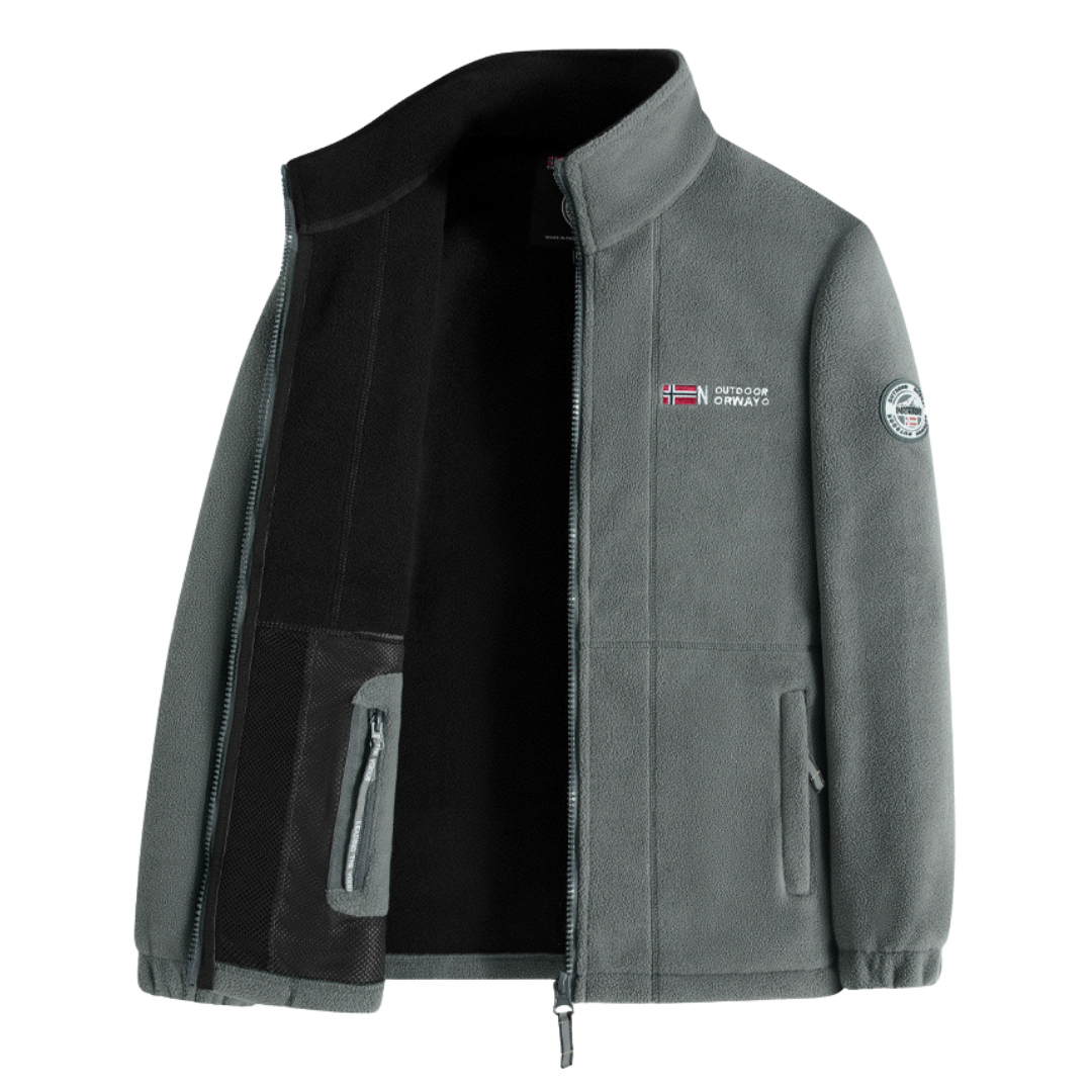 Veste zippée aspect polaire à col montant