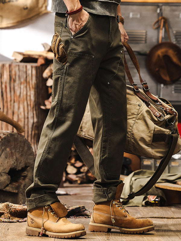 Pantalon utilitaire en coton coupe confortable liberté de mouvement homme – Ambarès