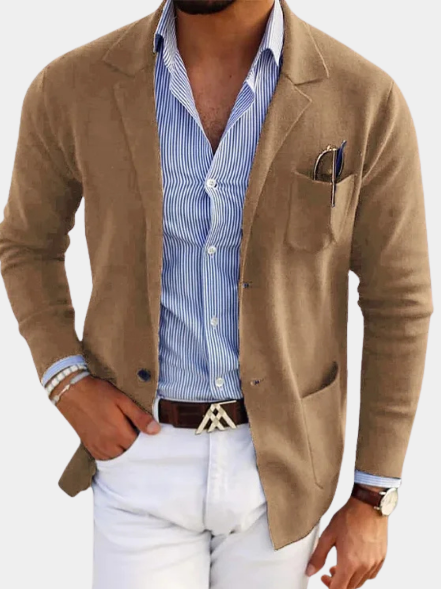 Blazer en tissu souple coupe élégante allure affirmée homme – Saussignac