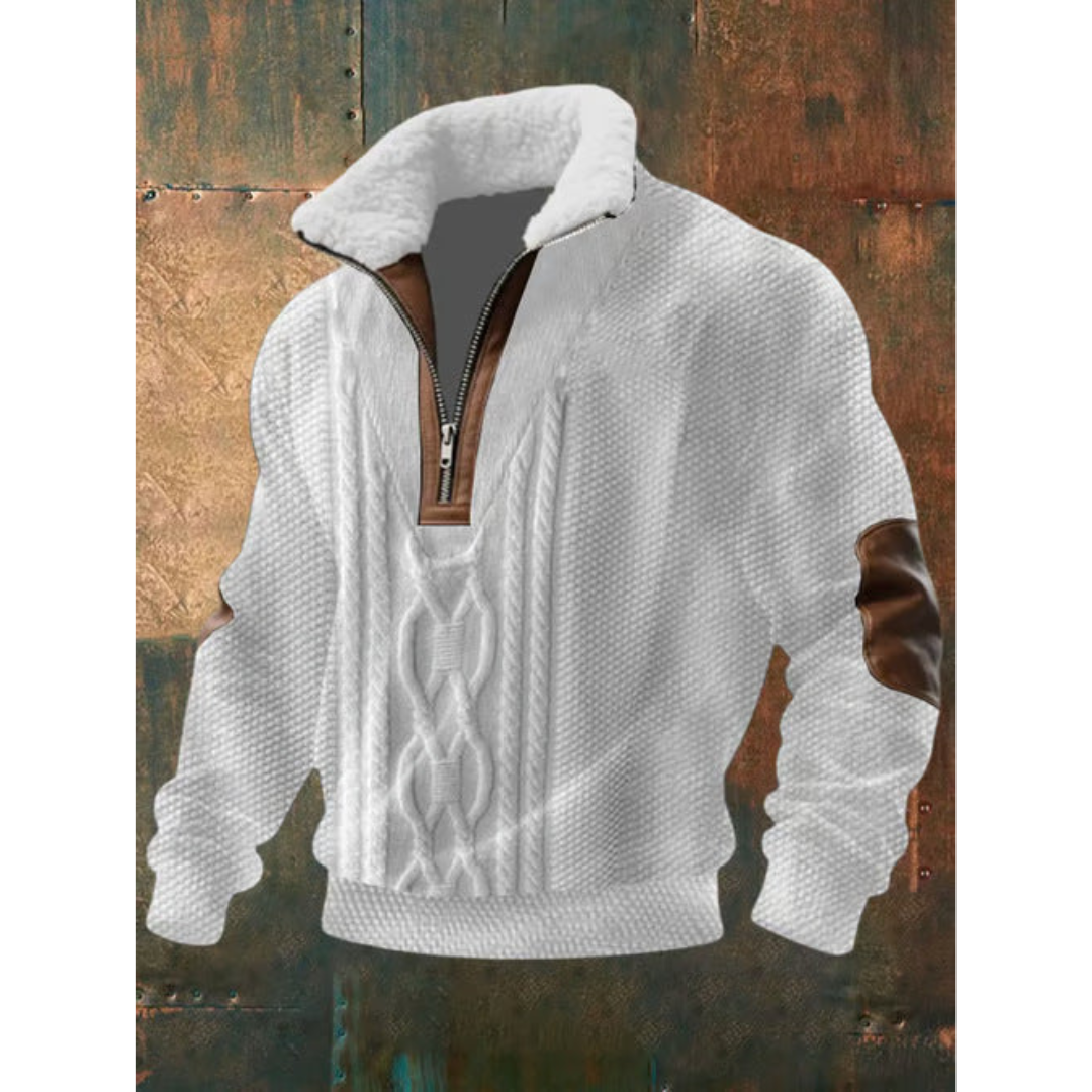 Pull col montant en polaire douce au style intemporel homme – Médicis