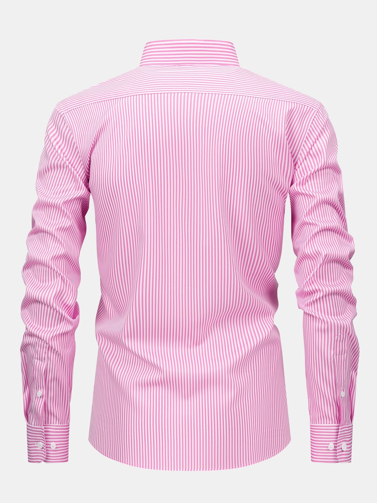 Chemise à fines rayures col boutonné