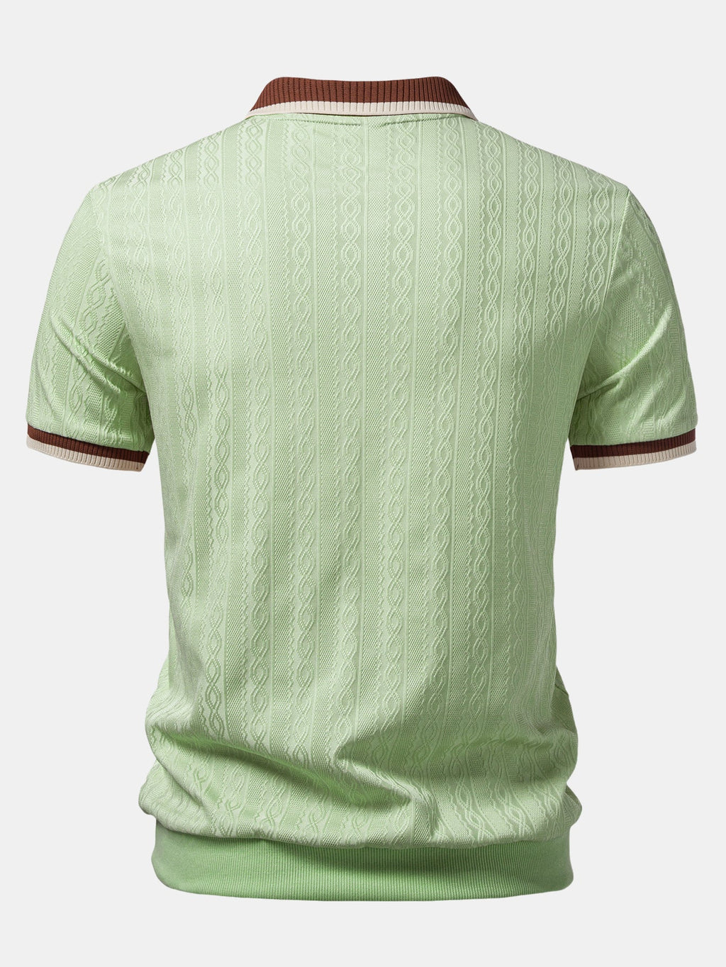 Polo en maille texturée col zippé coupe ajustée homme – Mouffetard