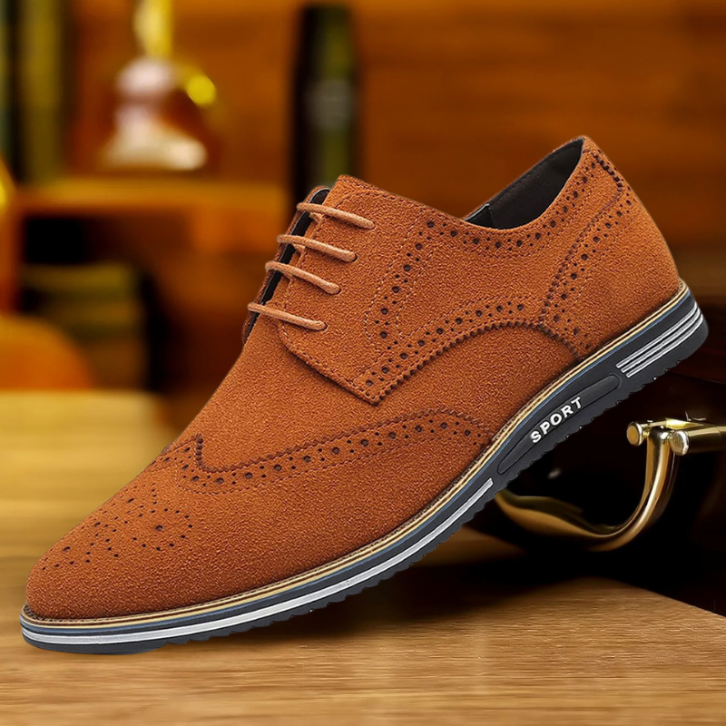 Chaussures à lacets aspect daim semelle sport