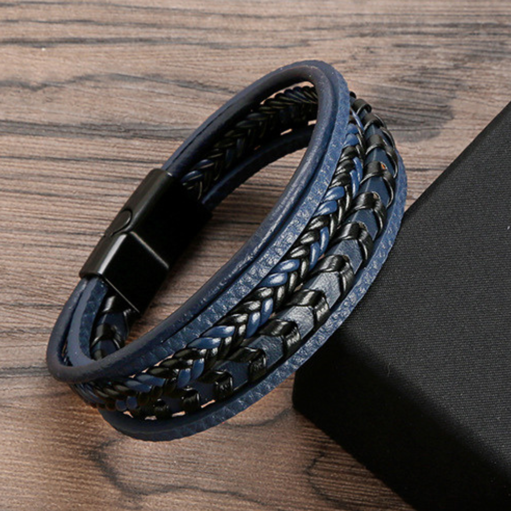 Bracelet en cuir réglable au style intemporel homme – Ramatuelle