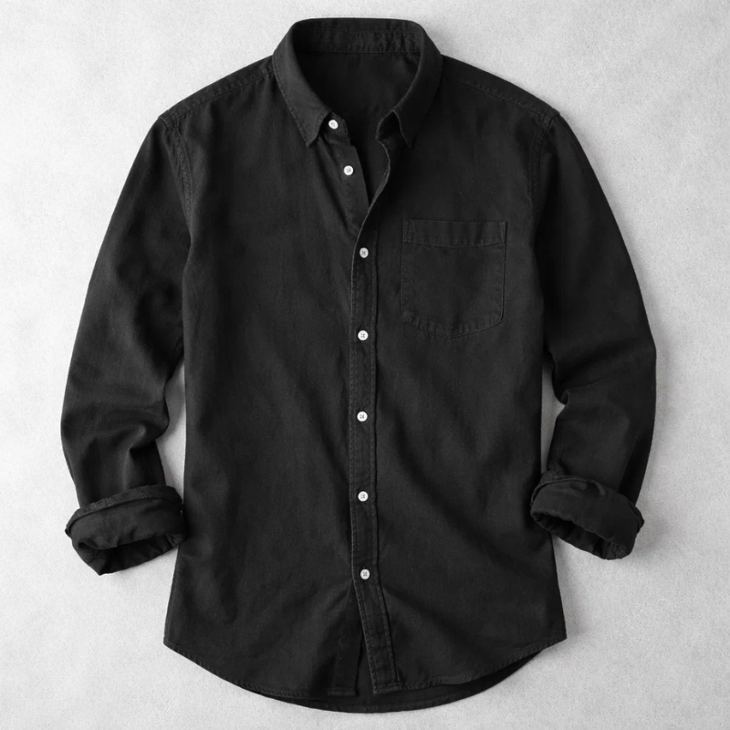 Chemise effet usé à poche poitrine