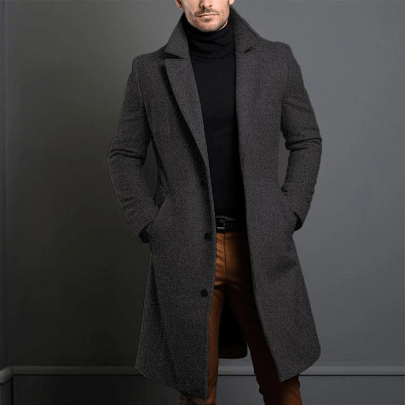Manteau long d'hiver inspiration trench classique homme – Brézé