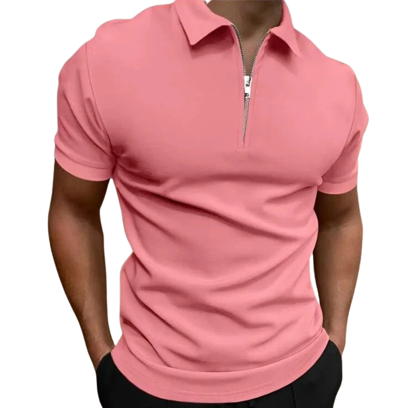 Polo col zippé coupe ajustée