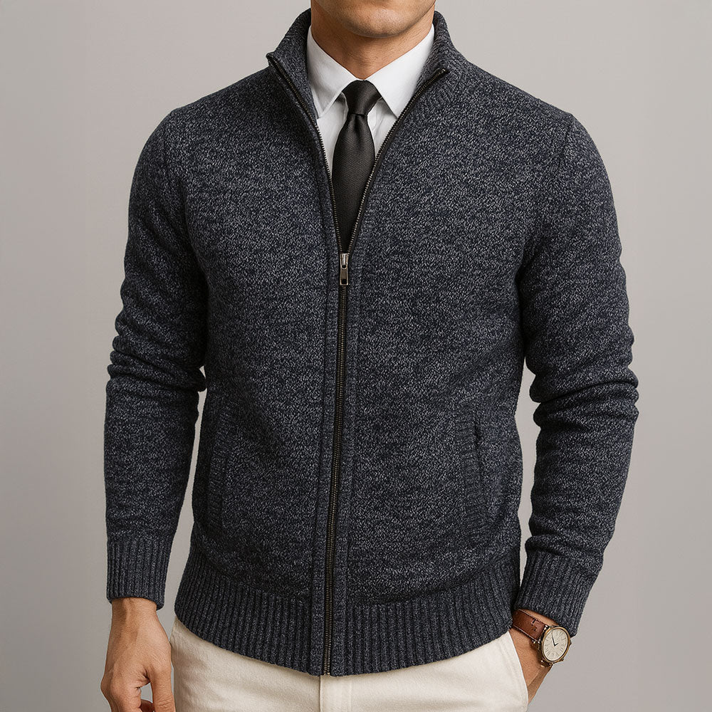Cardigan en laine coupe sur mesure au style intemporel homme – Murat