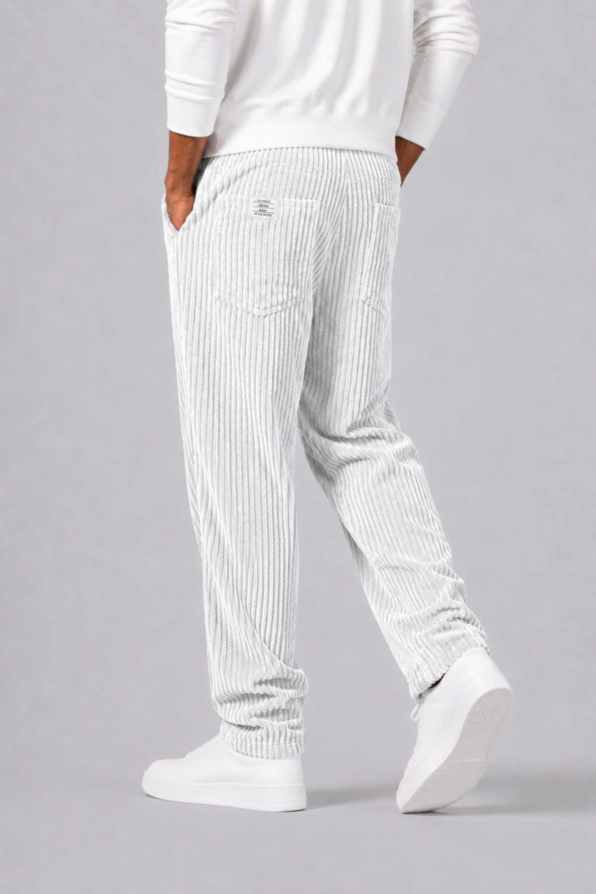 Pantalon en velours côtelé taille élastique coupe droite homme – Sancerre