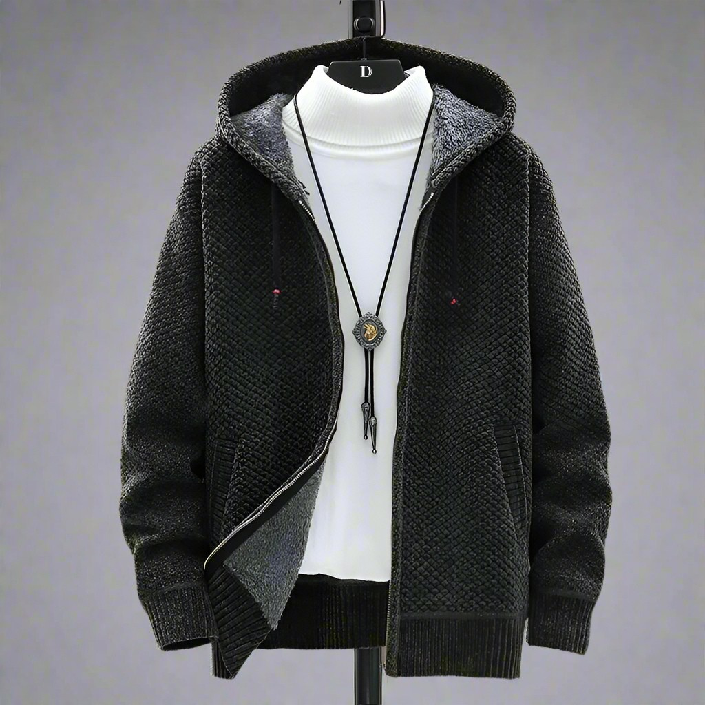 Sweat à capuche en maille texturée
