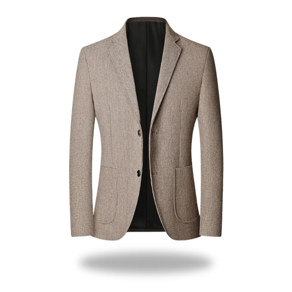 Blazer chiné deux boutons poches plaquées
