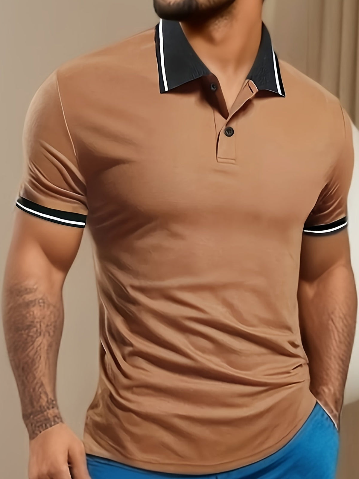 Chemise d'été en maille manches courtes