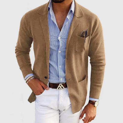 Blazer en tissu souple coupe élégante allure affirmée homme – Saussignac