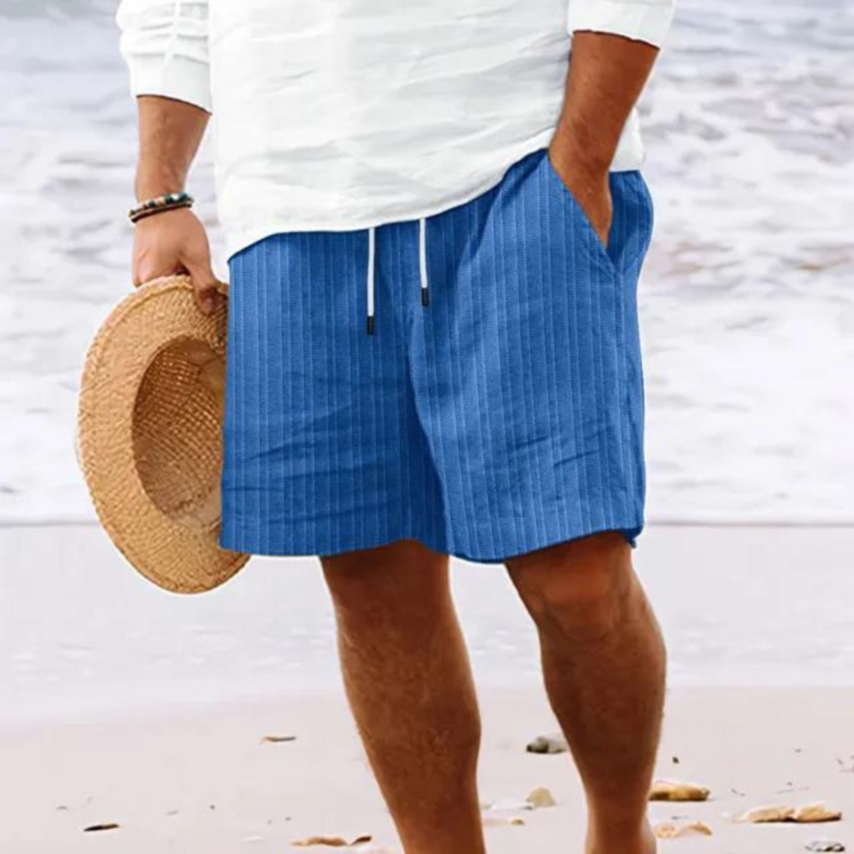 Short d'été coupe droite ligne nette décontracté homme – Briare