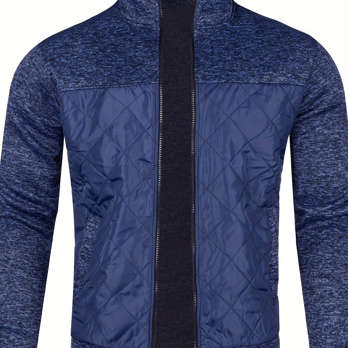 Veste en maille zippée col montant