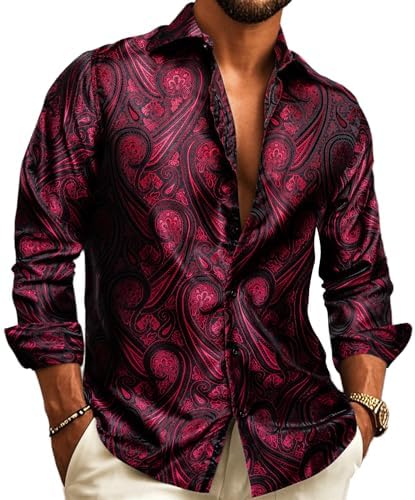 Chemise jacquard à motif cachemire manches longues pour cérémonies homme – Lancieux