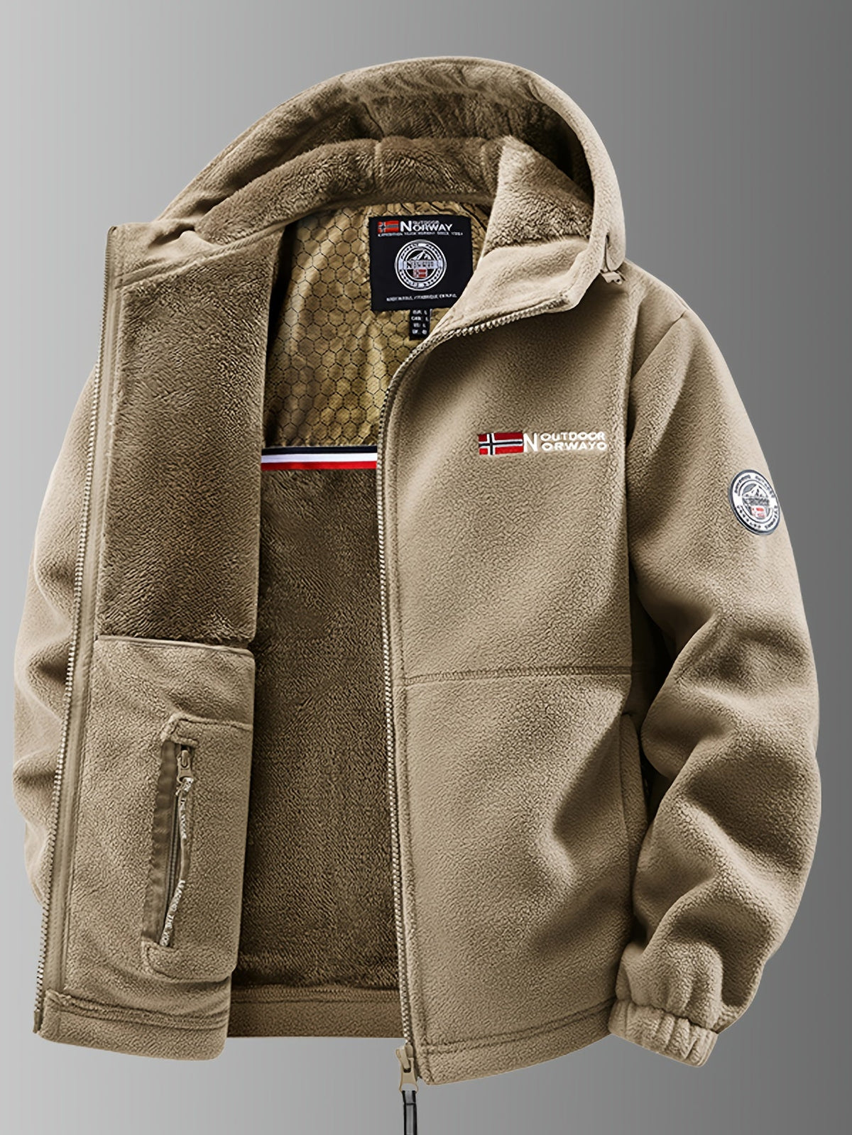 Veste en polaire thermique zippée col montant homme – Carantec