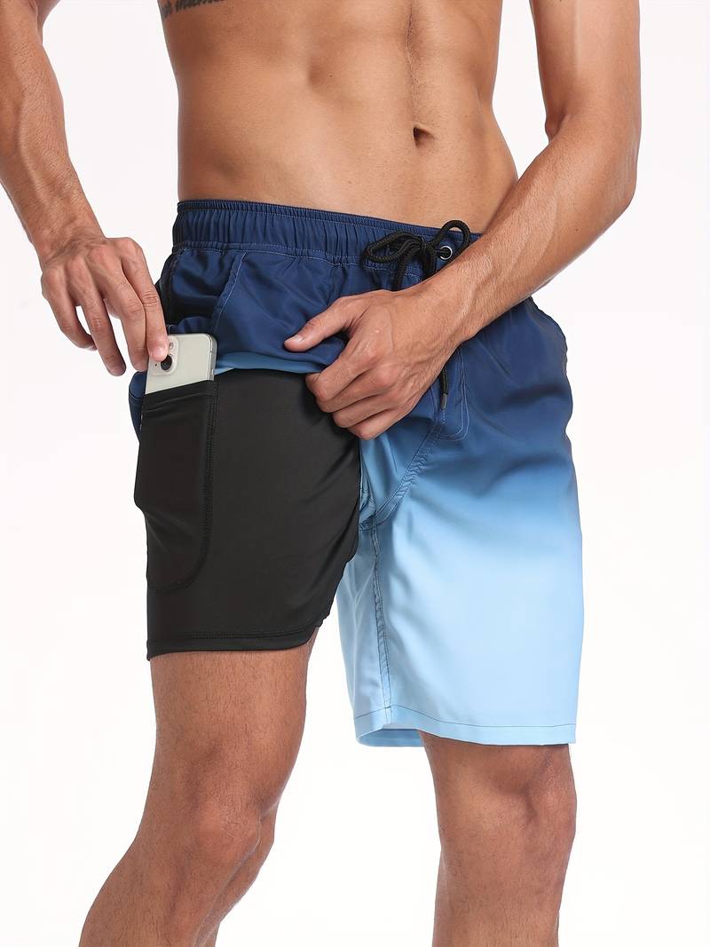 Short de bain mi-cuisse à cordon