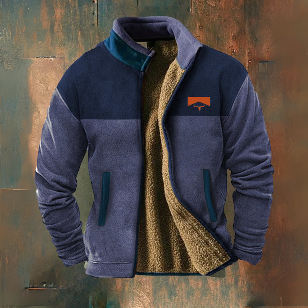 Veste zippée polaire doublure peluche grise