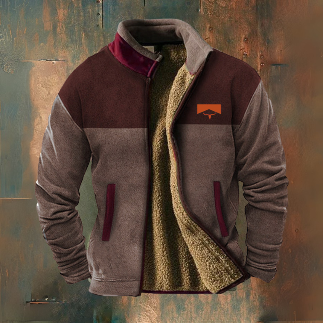 Veste zippée polaire doublure peluche grise