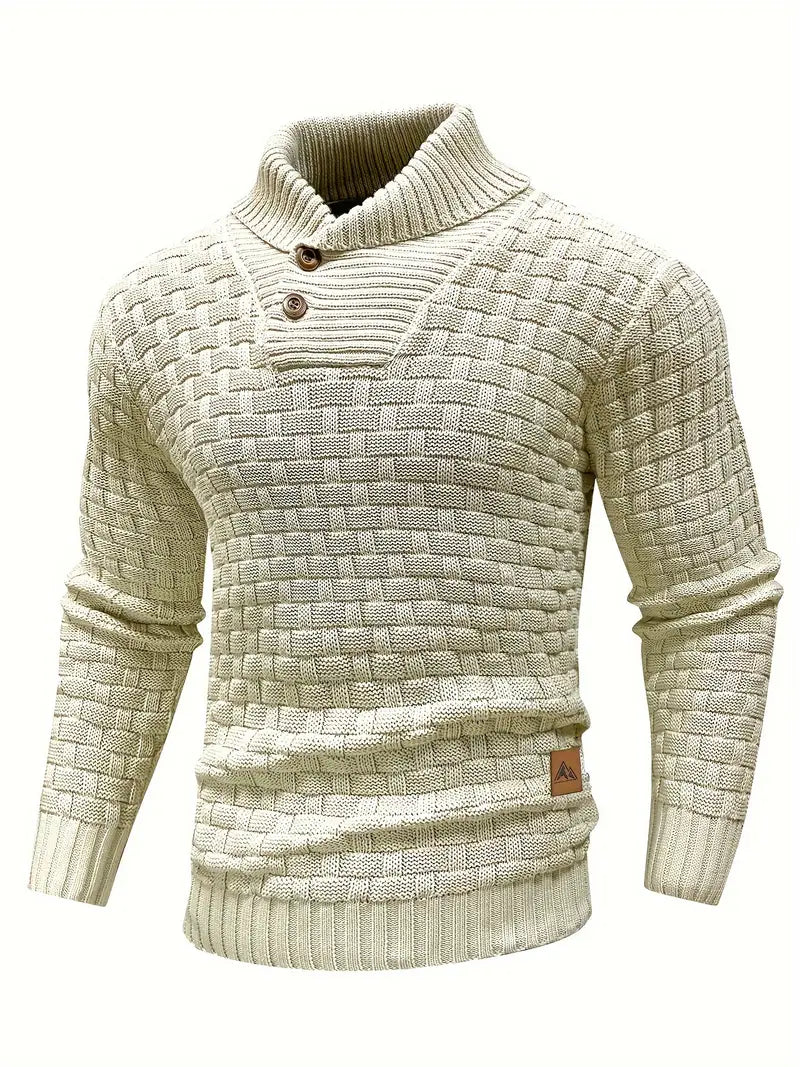 Pull en maille texturée coupe classique