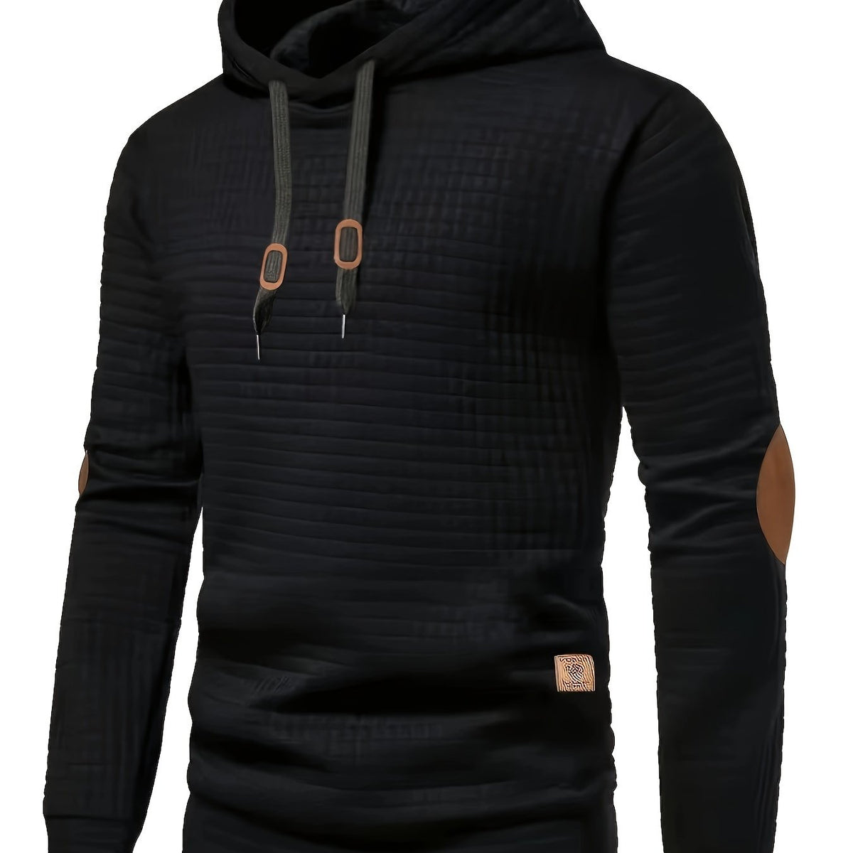 Sweat à capuche gaufré avec coudières