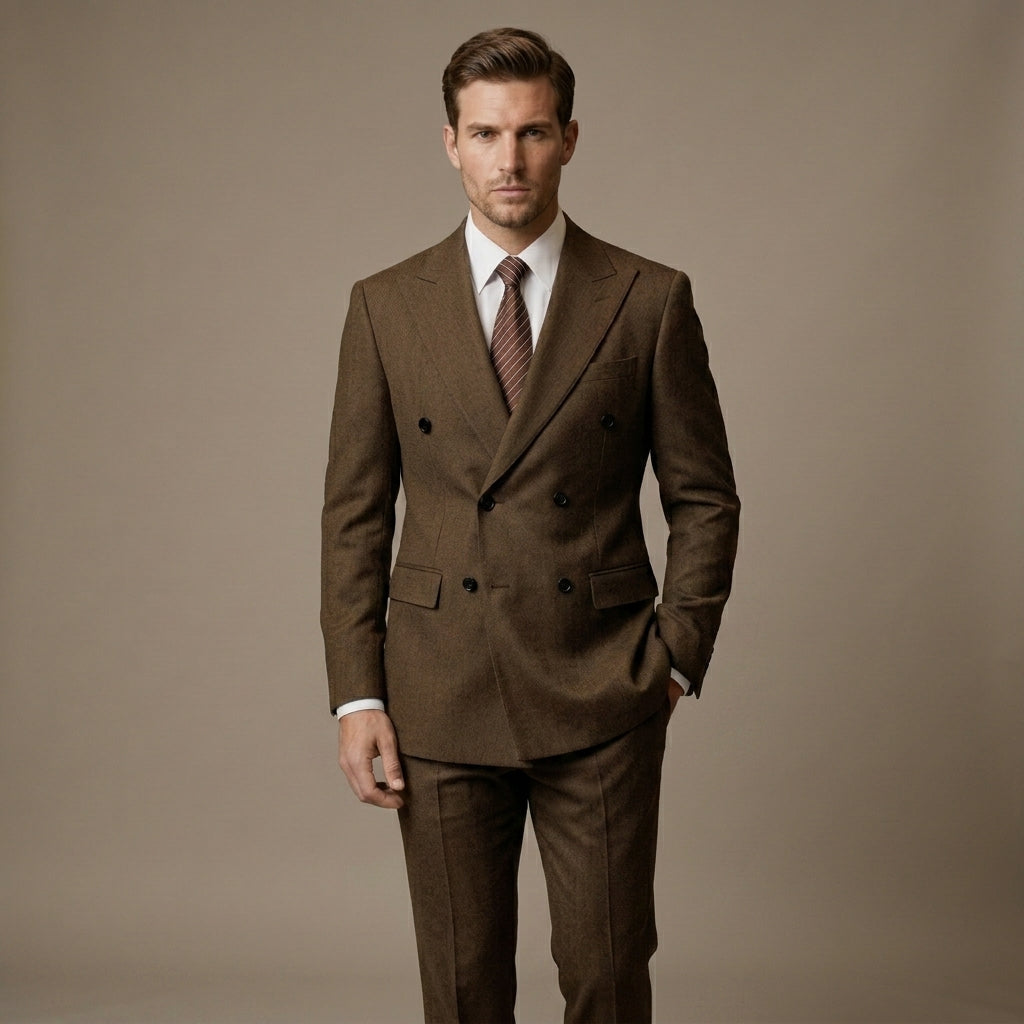 Costume deux pièces veste croisée au chic discret homme – Sablet