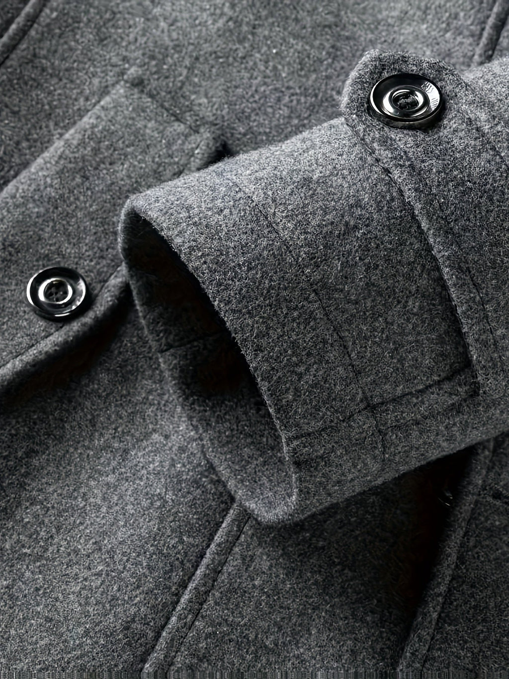 Veste ajustée à large col boutonnée