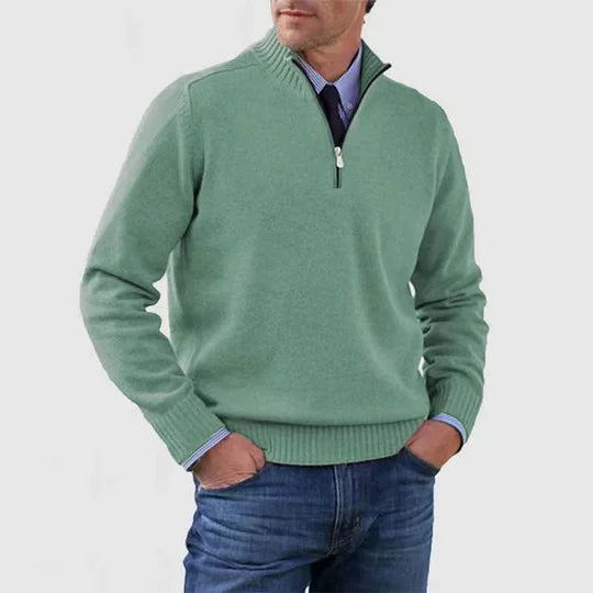 Pull col camionneur zippé maille fine