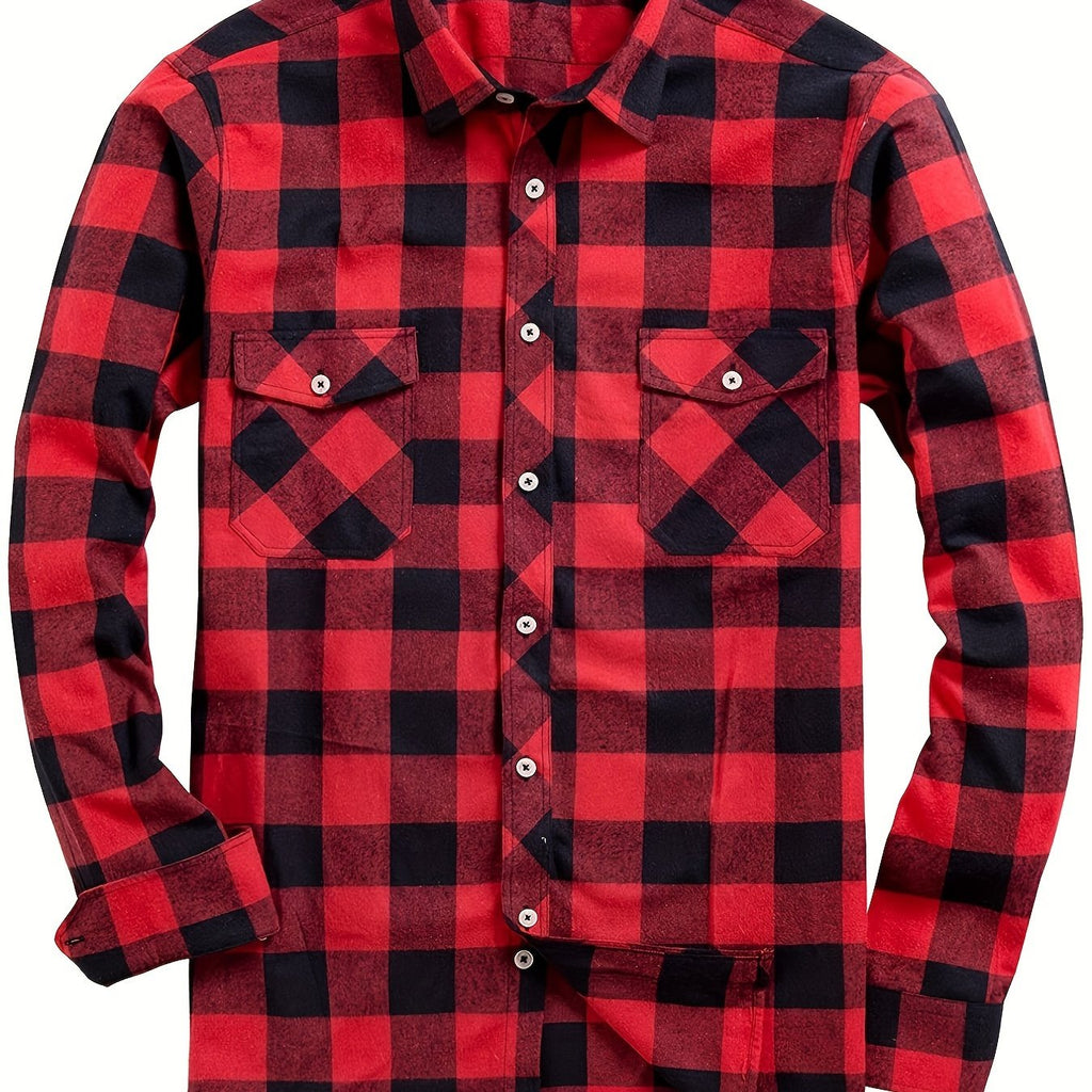 Chemise à grands carreaux deux poches