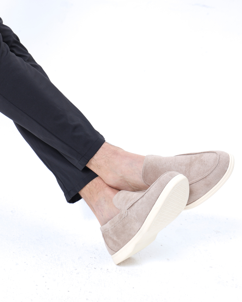 Mocassins à enfiler aspect daim