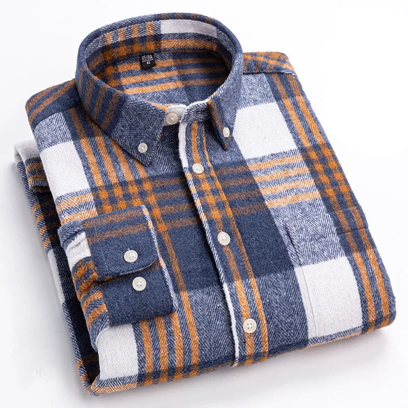 Chemise à carreaux aspect flanelle