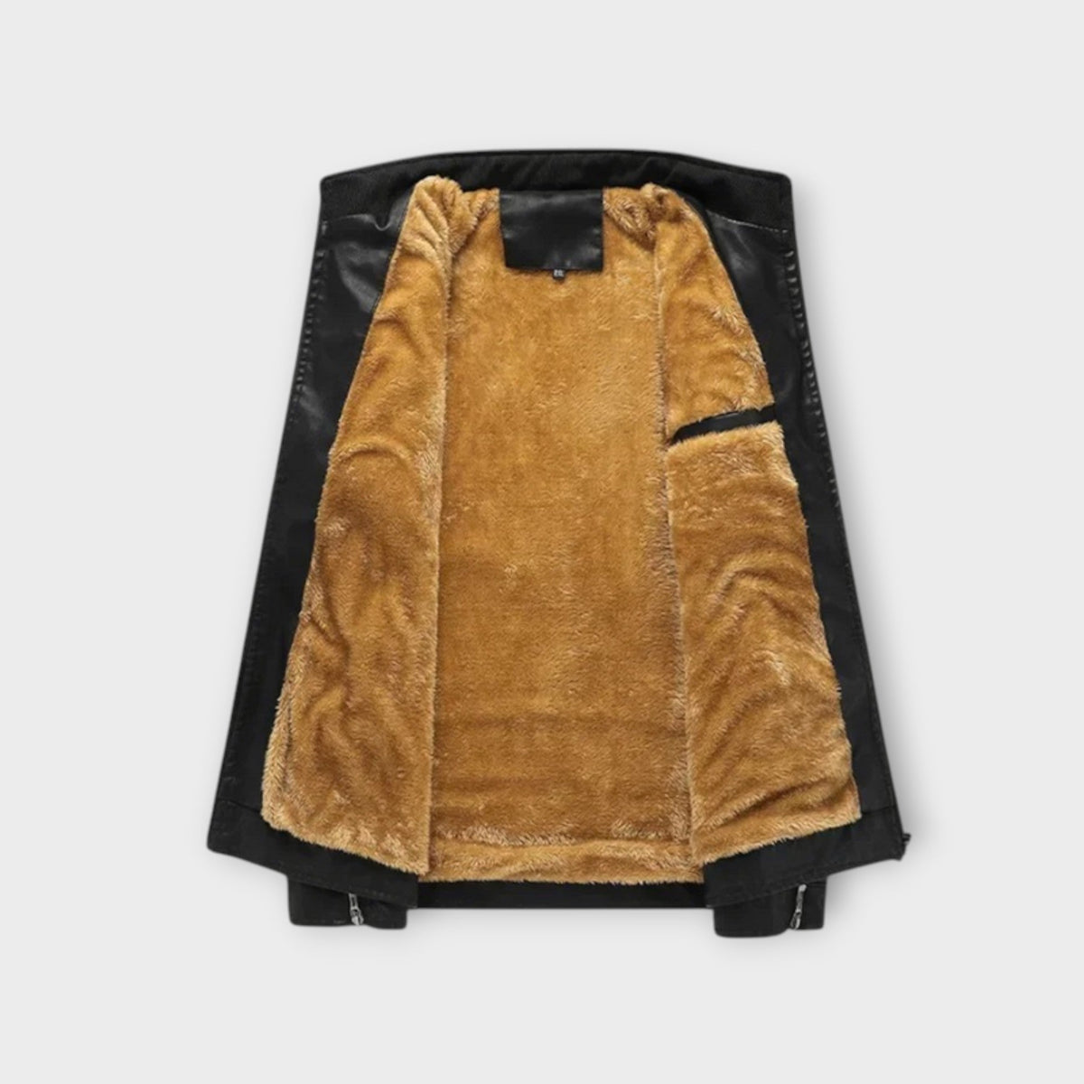 Veste effet cuir doublée façon polaire