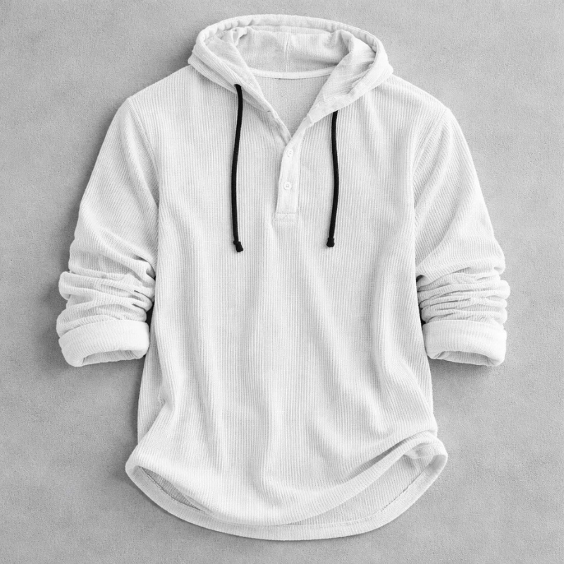 Sweat à capuche en velours côtelé